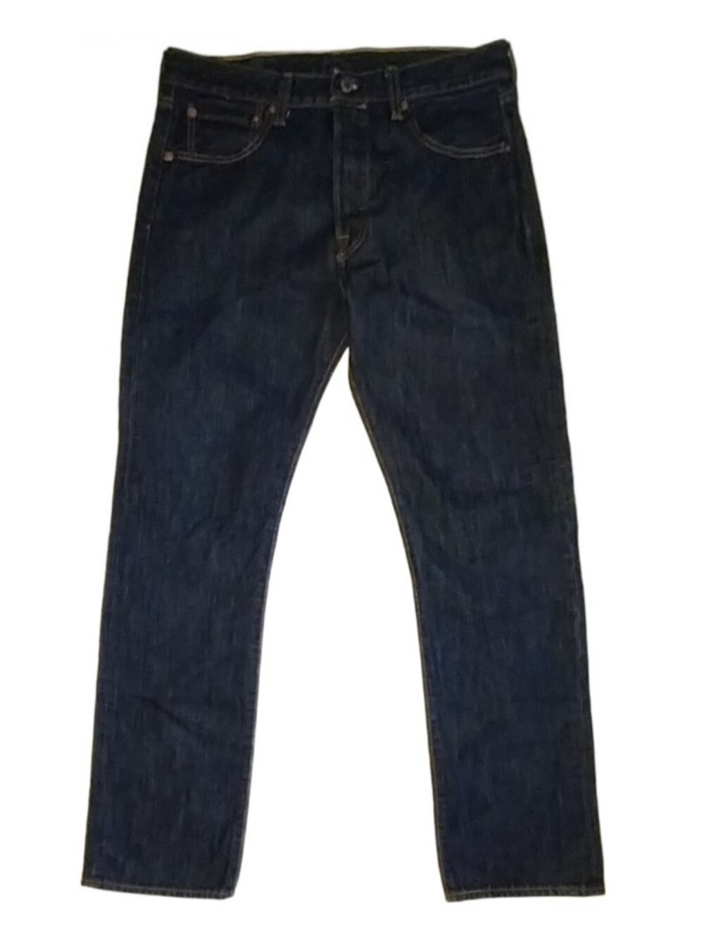Levi's 501 Button Fly Dark Blue Denim Jeans 32x32